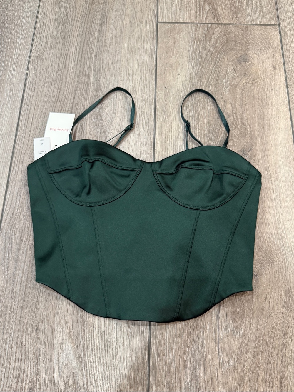 Emerald Green Bustier Crop Top